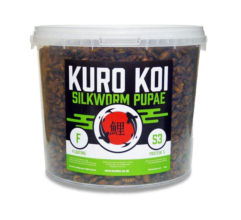The Fish Food Warehouse 1.6kg Tub Kuro Koi Dried Silkworm Pupae
