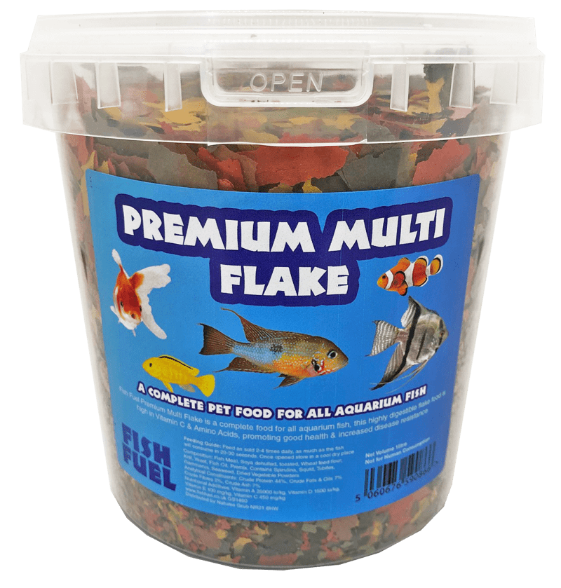 The Fish Food Warehouse 1ltr Tub (100g) Premium Multi Flake