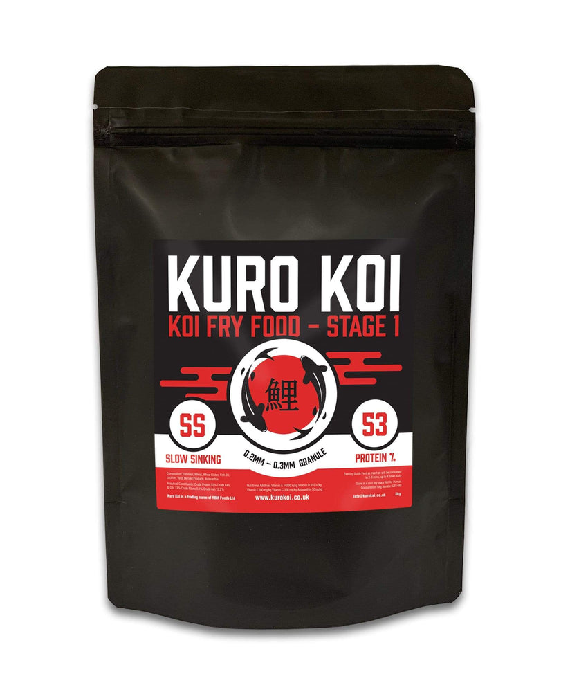 The Fish Food Warehouse 3kg Pouch Kuro Koi Fry Food Stage 1