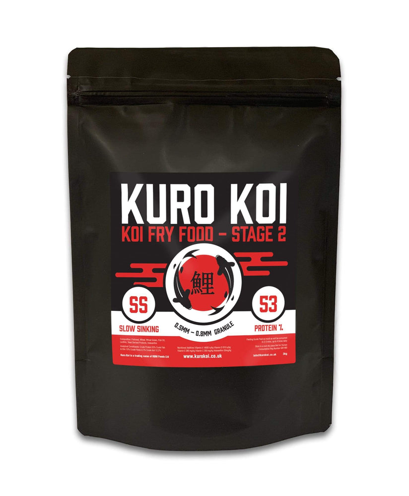 The Fish Food Warehouse 3kg Pouch Kuro Koi Fry Food Stage 2